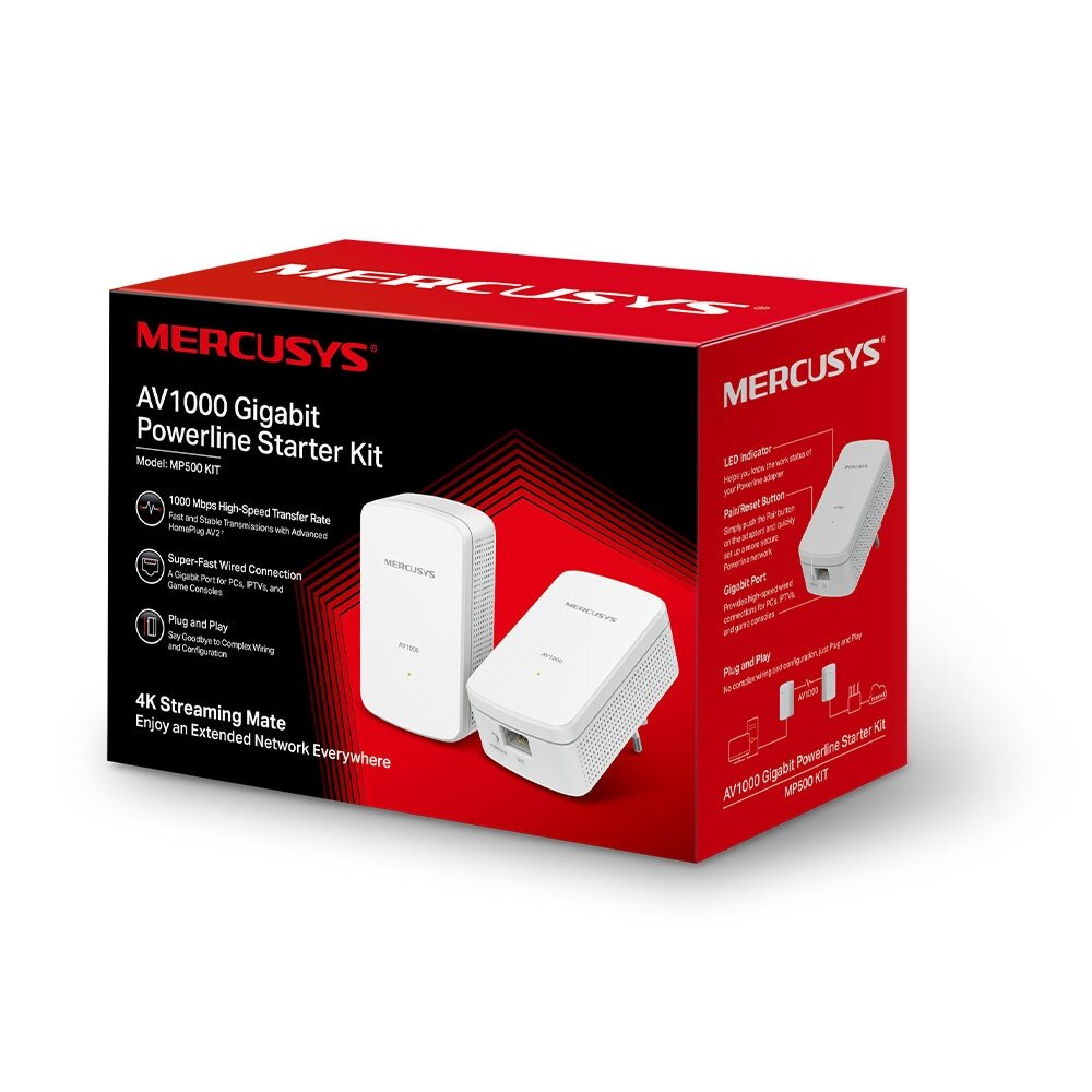 Сетевой адаптер Powerline MERCUSYS Gigabit Ethernet, 2 шт. - фото №6