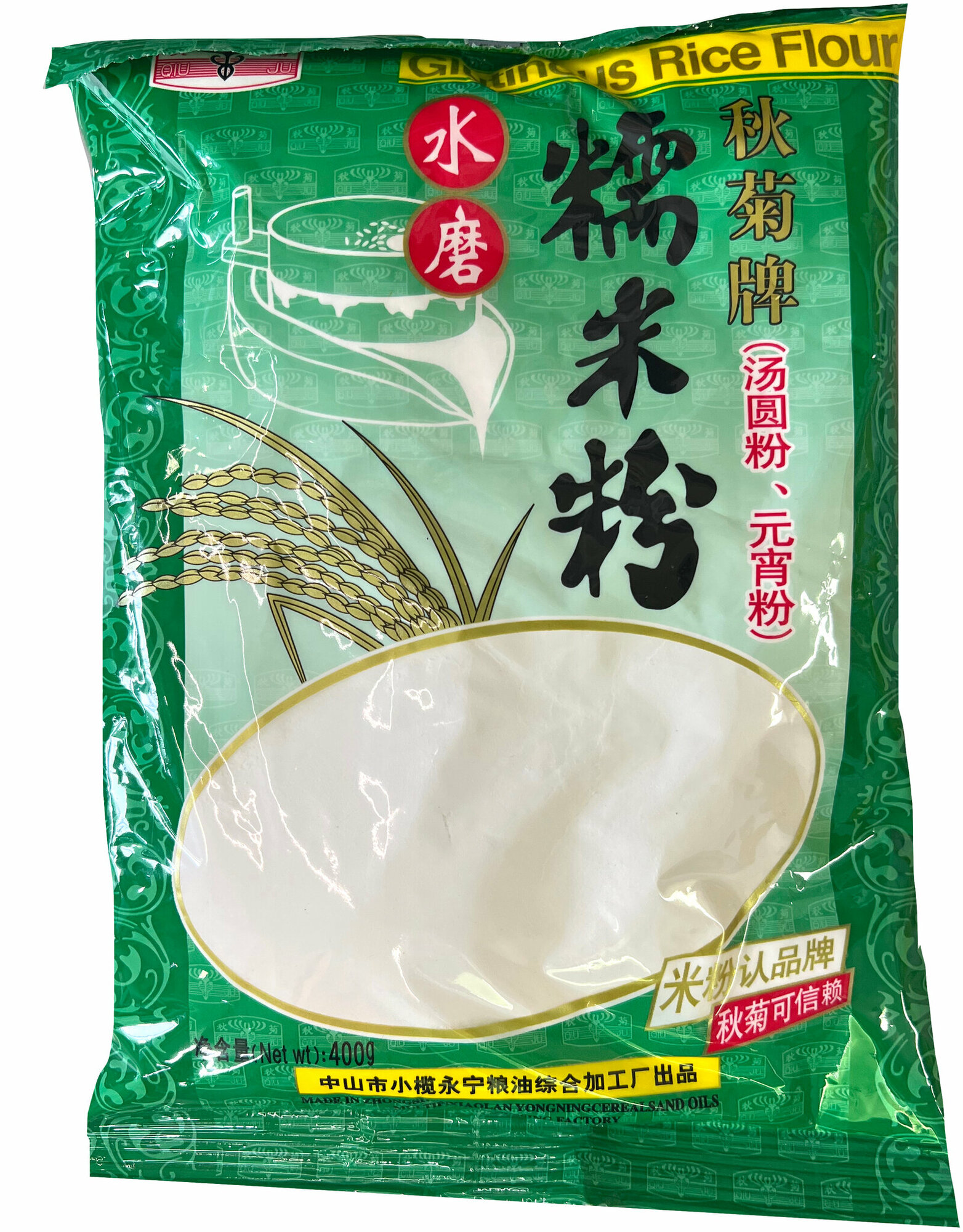 Мука рисовая клейкая Qiuju Glutinous Rice Flour 400 г