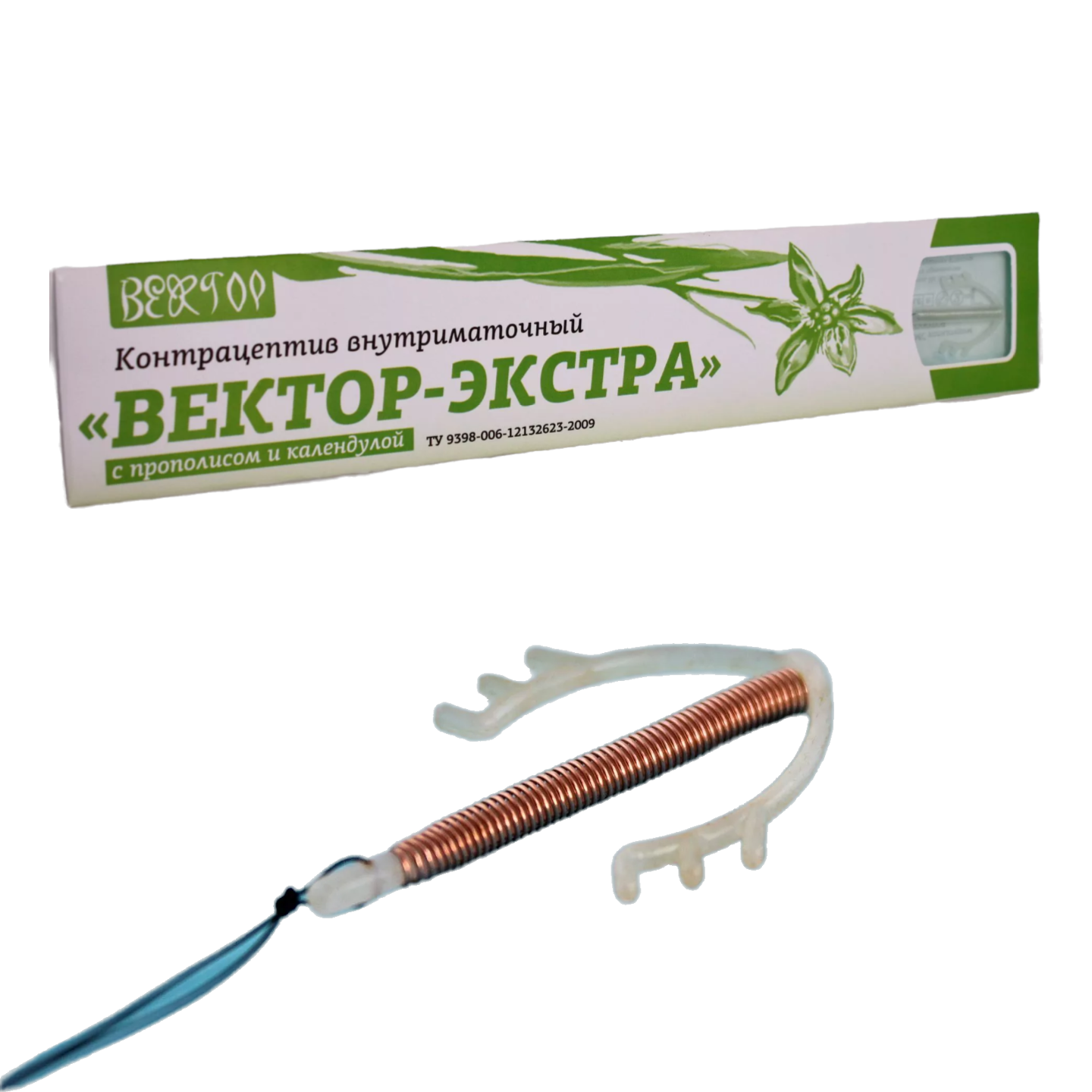 Спираль внутриматочная  Вектор  Cu 400Ф  без гормона  с прополисом и календулой  медь  аналог  Мультилоад  