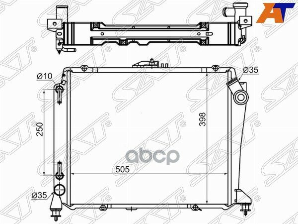 TY0010LH1072R SAT Радиатор Toyota Hiace 89-04