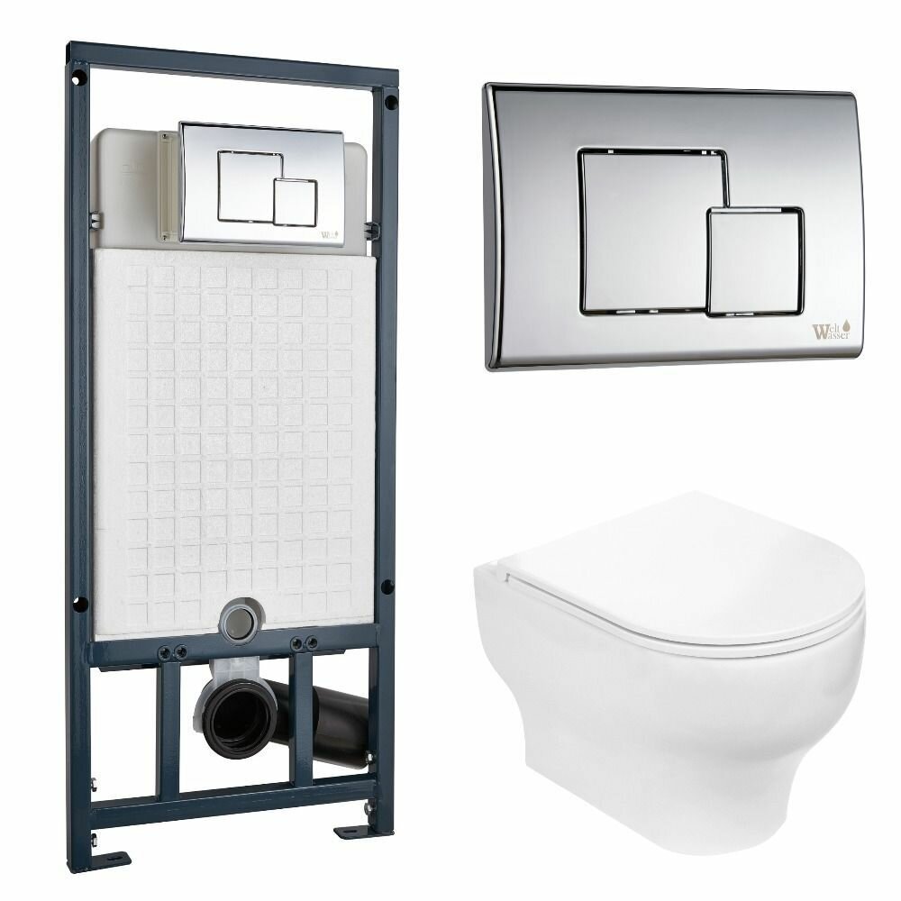 фото Унитаз с инсталляцией WeltWasser MARBERG 507 + ERLENBACH 004 GL-WT + MAR 507 SE