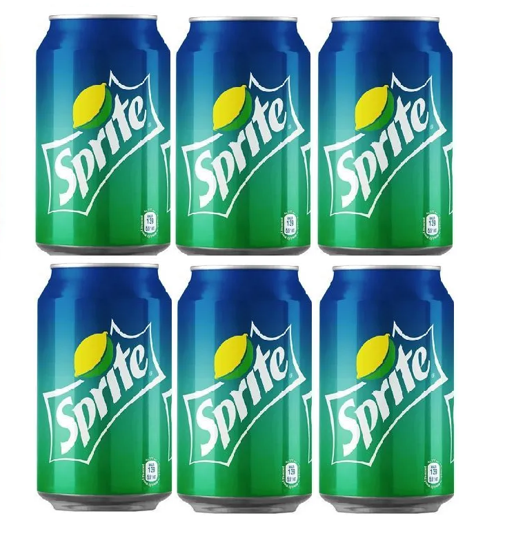 Набор газированных напитков Sprite (Афганистан), ( 6 банок по 0.3 л)