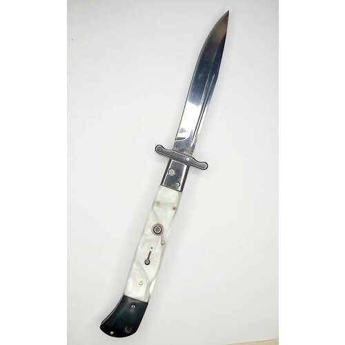 фото Складной автоматический туристический нож стилет, длина лезвия 11,5 см. тайвань