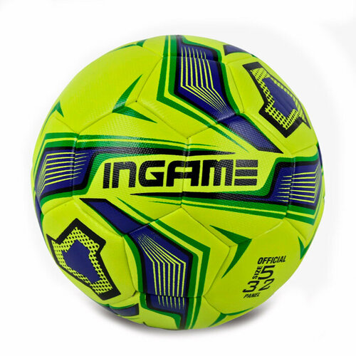 фото Мяч футбольный ingame porte hybrid technology, №5 (желто-синий) ifb-226