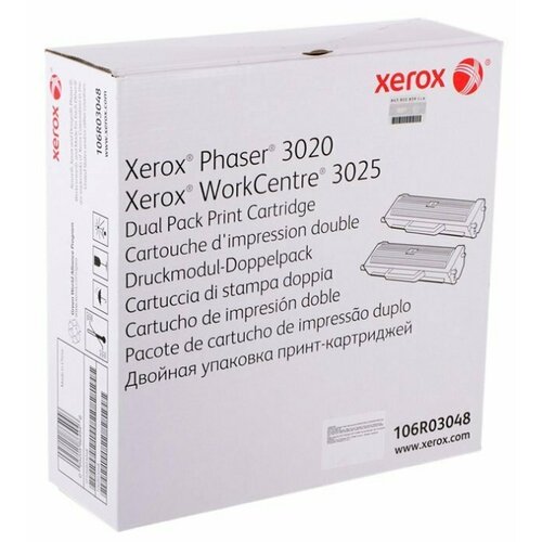 Картридж Xerox 106R03048 тонер картридж Xerox (106R03048) 2 x 1500 стр, черный