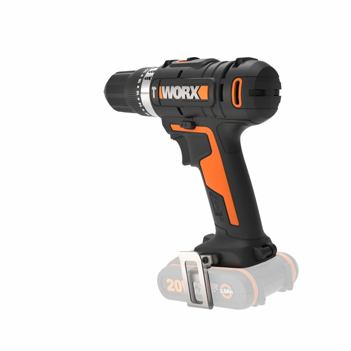 Дрель-шуруповерт ударная аккумуляторная WORX WX370.9, 50Нм, 20В, без АКБ и ЗУ — фото 1