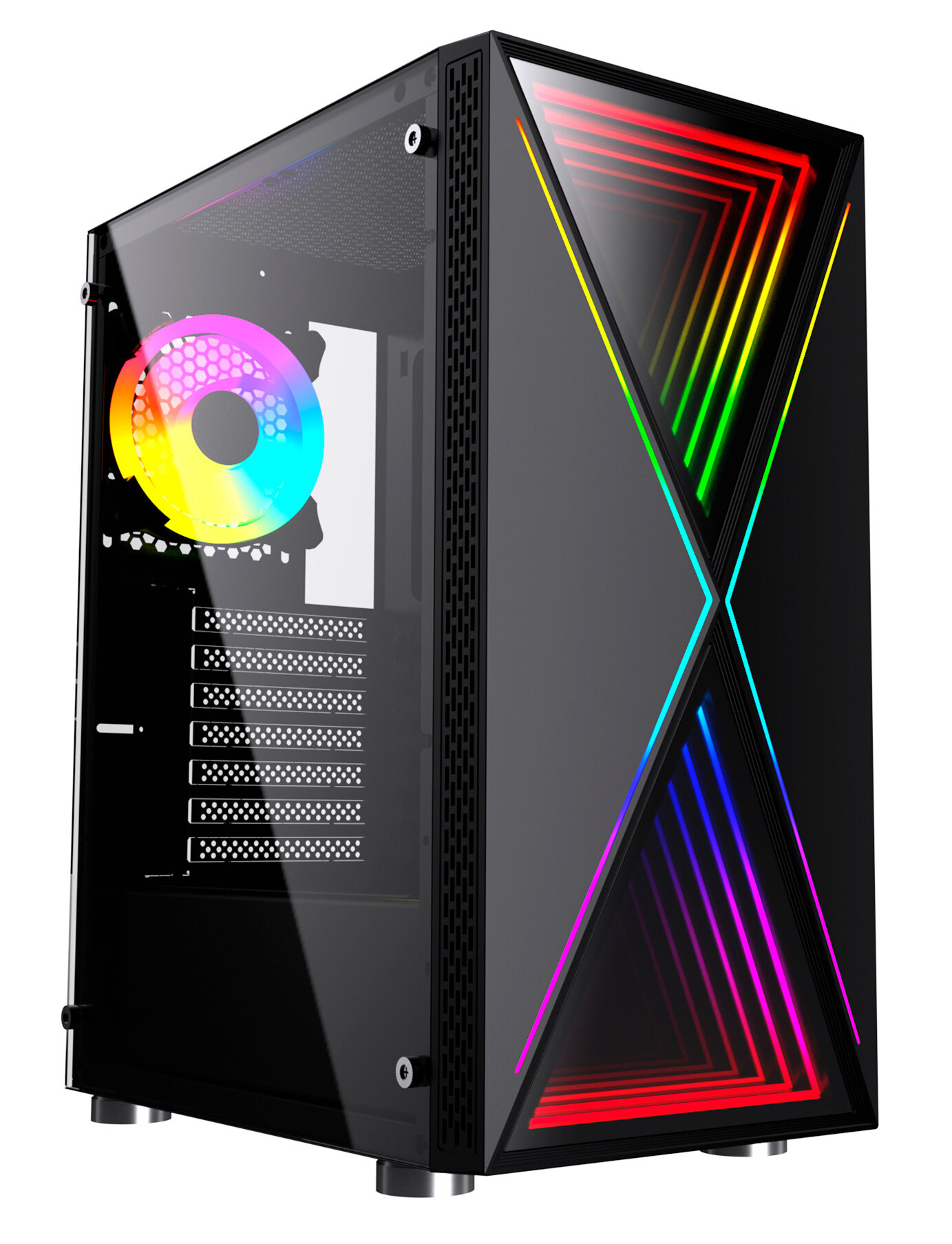 Корпус ATX GMNG GG-CC110, Midi-Tower, без БП, черный