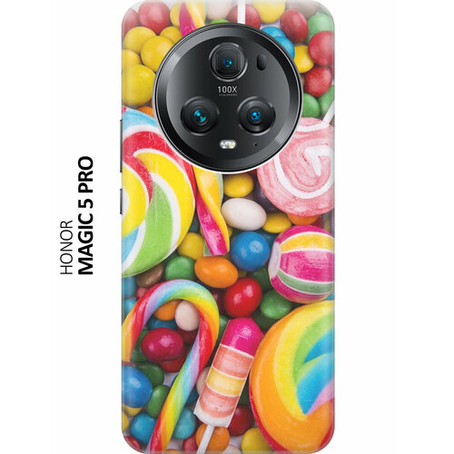 Силиконовый чехол на Honor Magic5 pro / Хонор Мэджик 5 Про с принтом Сладости