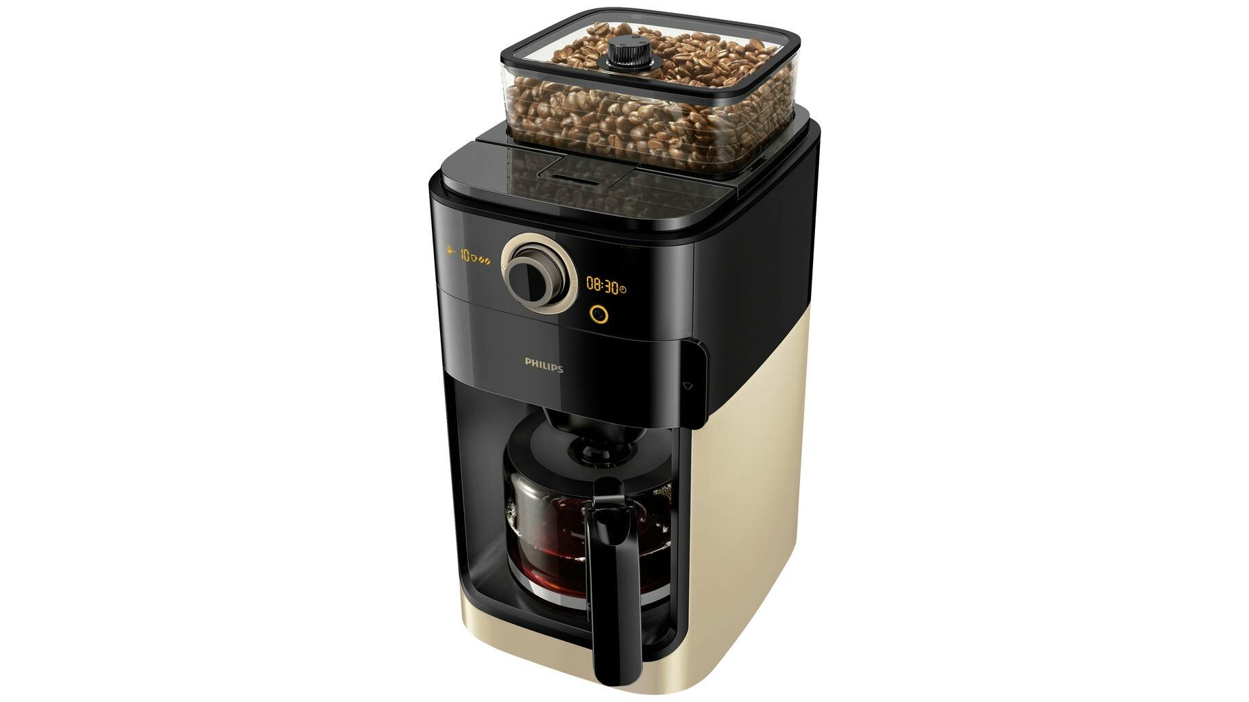 Кофемашина Philips Grind & Brew HD7768/90 Цвет шампанского - фотография № 2