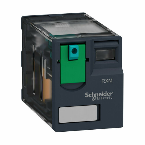 Реле Schneider Electric Zelio Relay RXM2AB1P7 с 2 перекидными контактами 2CO и кнопкой тест с напряжением 230В AC, 1шт.