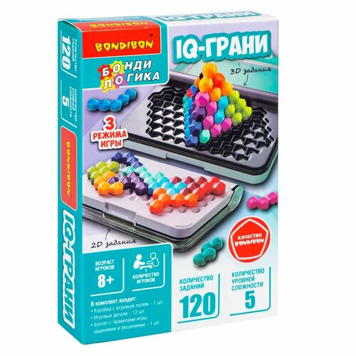 Игра настольная логическая БондиЛогика Bondibon iq-грани настольная игра iq энигма бондилогика