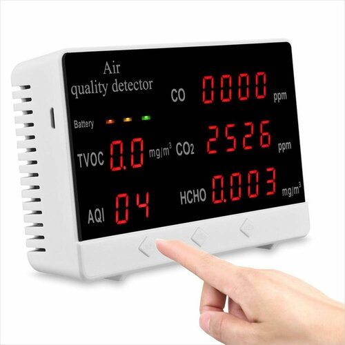 Amtast Анализатор качества воздуха 5 параметров CO/CO2/HCHO/TVOC/AQI JSM-131CO