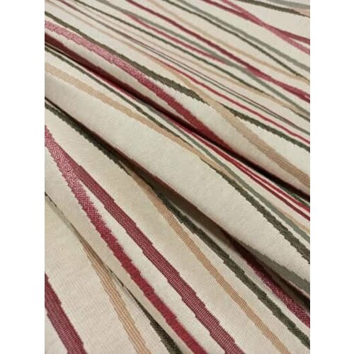 Ткань для штор, для покрывал, для мебели Бордо цвет 1, полоски, гобелен