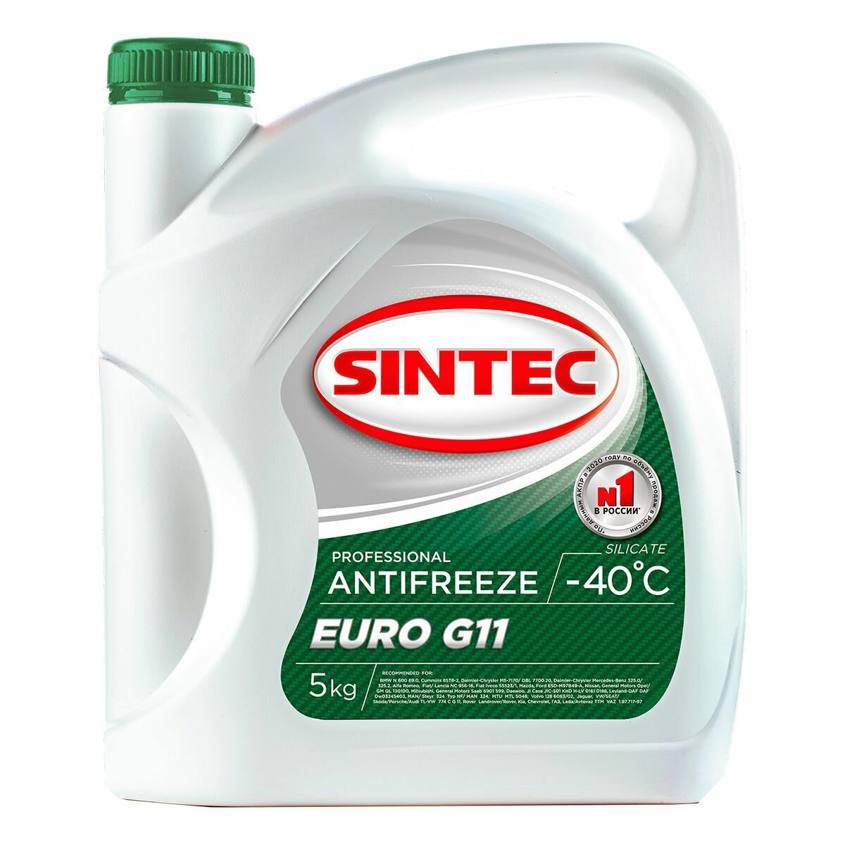 Антифриз Зеленый Sintec EURO G11 (-40) 5 кг