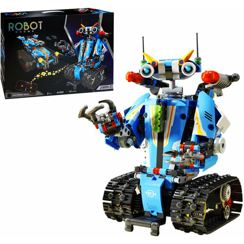 Конструктор Трансформер «Робот-вездеход 2в1, Голубой» с ДУ