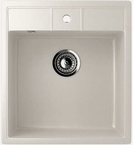 Изображение товара Кухонная мойка Ulgran U-406, 500*445мм искуственный мрамор, цвет белый/ мойка для кухни