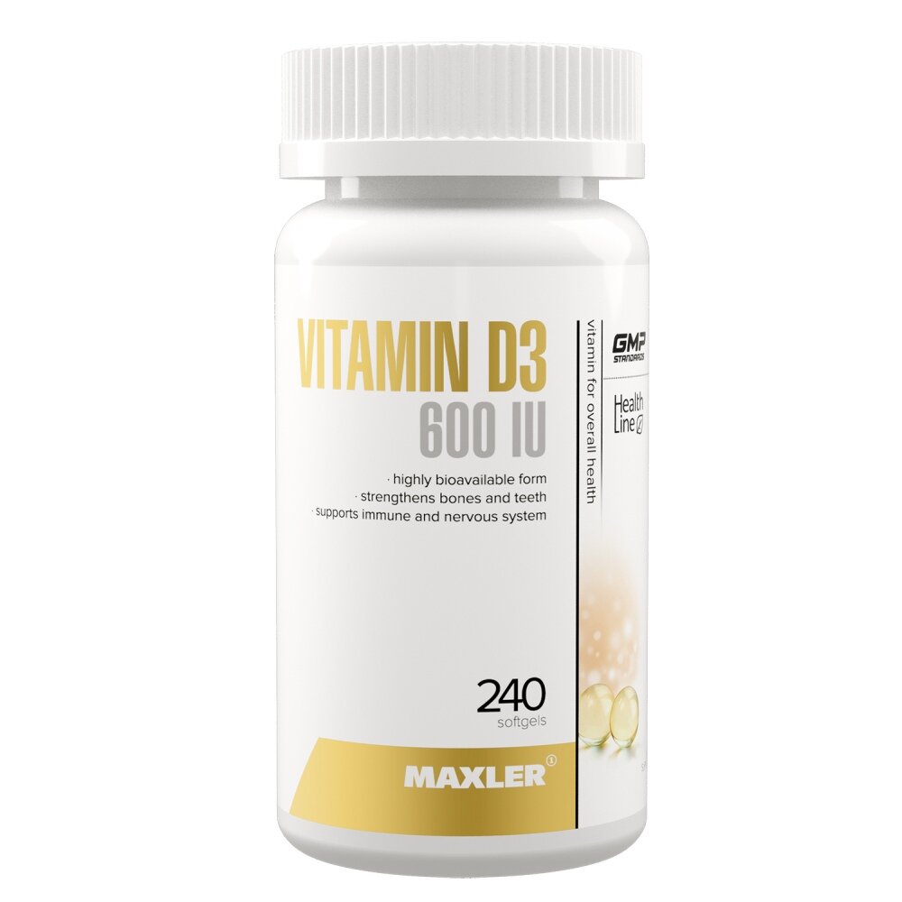 Maxler Germany Vitamin D3 600 IU, 240 капсул гелевых