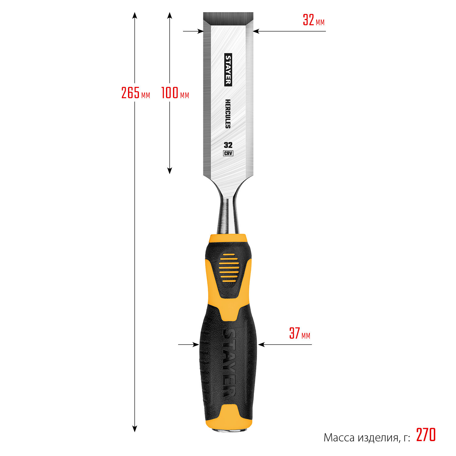 STAYER Hercules 32 мм, Стамеска-долото (18205-32) - фотография № 11