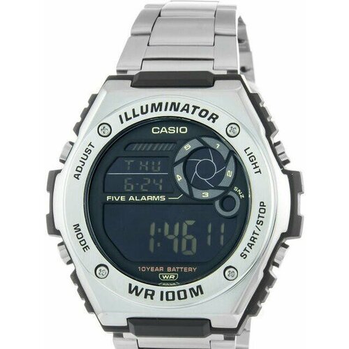 Наручные часы CASIO, серебряный casio mwd 100h 9a