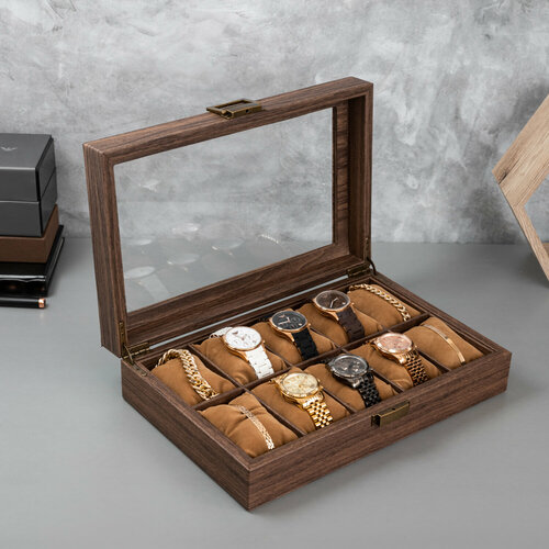 Шкатулка CLOX, коричневый