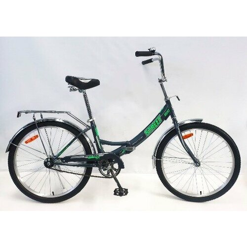 Велосипед BA Street Beat 141 24; 1s (РФ) (16, серый-зеленый), , шт крылья 24 hd 4 полноразмерные стальные хромированные комплект p 710 десна