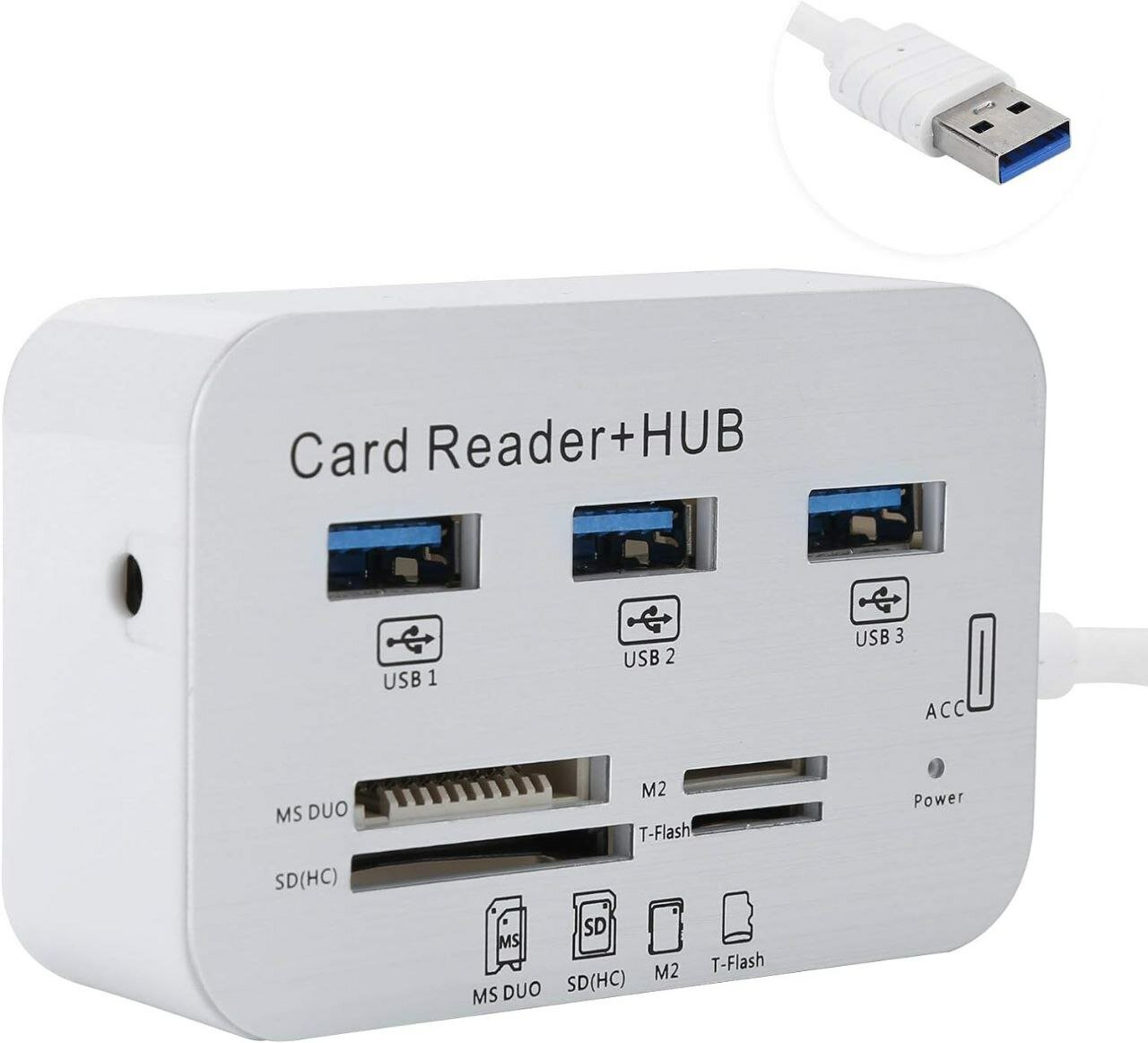 USB хаб-картридер HUB USB 30/31 3xUSB MS DUO SD (HC) M2 T-Flash Дисконт 63