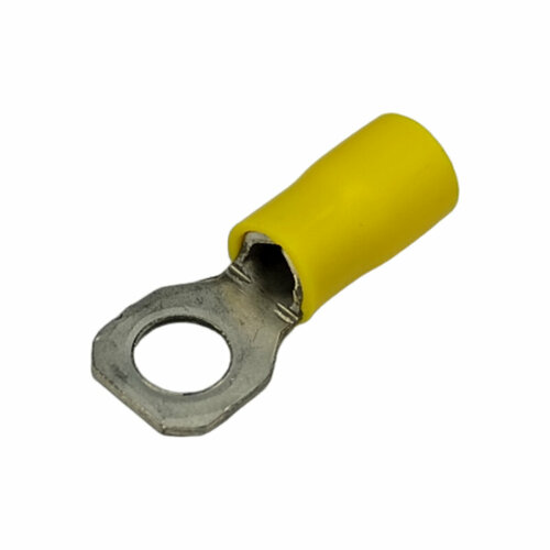 Наконечник кольцевой ø6,2мм изолированный 100 штук, сечение провода 2,5-6мм² (клемма) НКИ 6,0-6