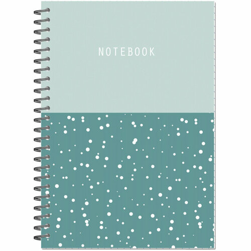 Бизнес-тетрадь ATTACHE ECONOMY Flakes blue обложка УФ лак, спираль, А5, 48л, клетка