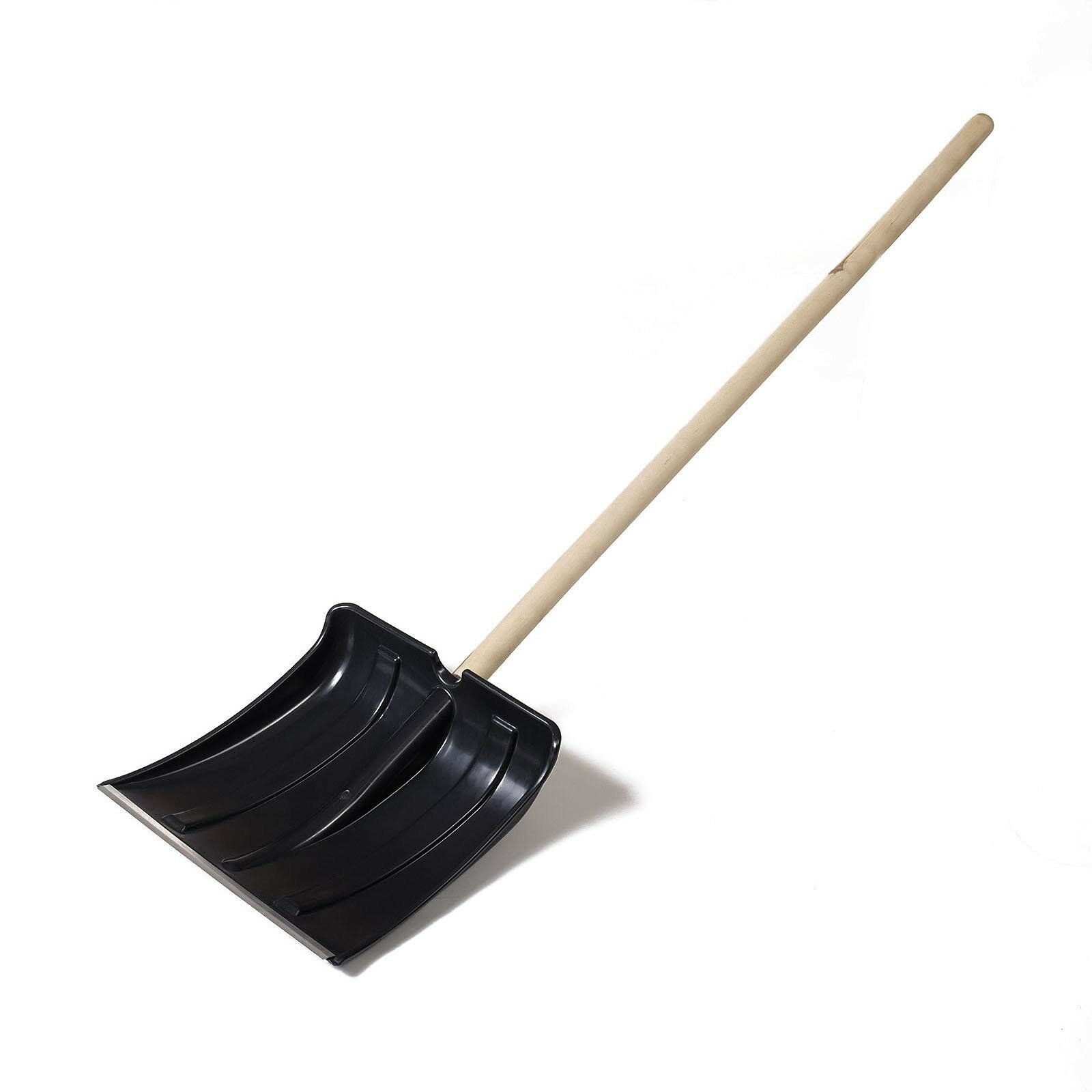 Лопата пластиковая, ковш 365 × 380 мм, с металлической планкой, с ручкой, «Витязь»