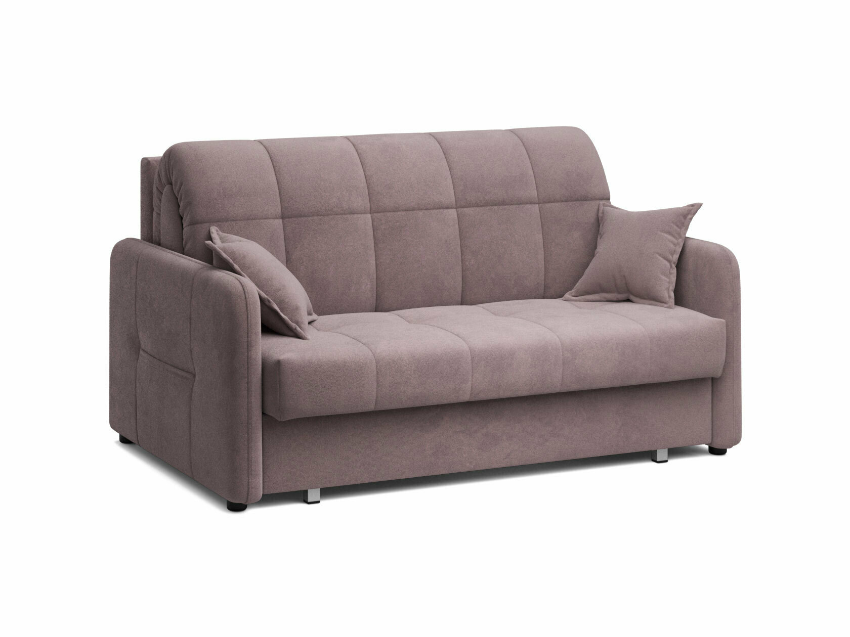 Прямой диван Первый Мебельный Гибсон Лаванда, велюр 160 см С ящиком - фотография № 1