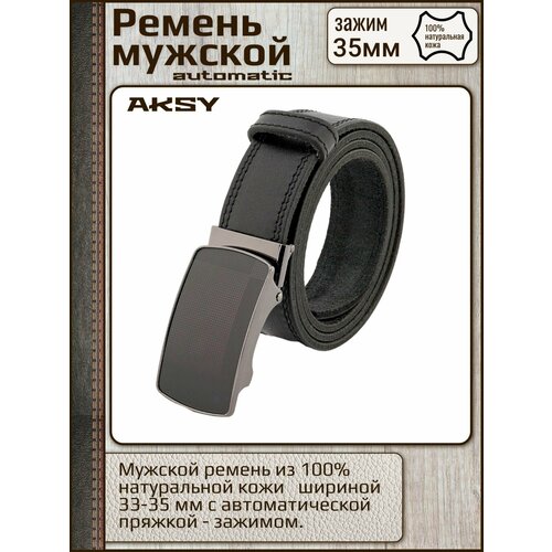 фото Ремень , размер 120, черный