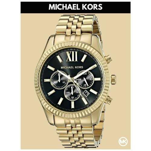 фото Наручные часы michael kors lexington m8286k, черный, золотой