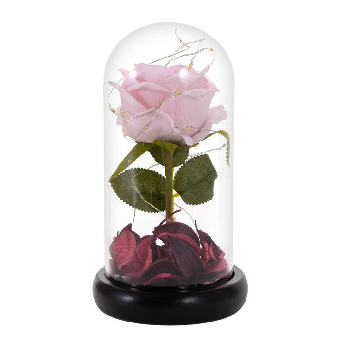 Ночник "Розовая роза" LED 3AAA 8х8х17 см - фотография № 11