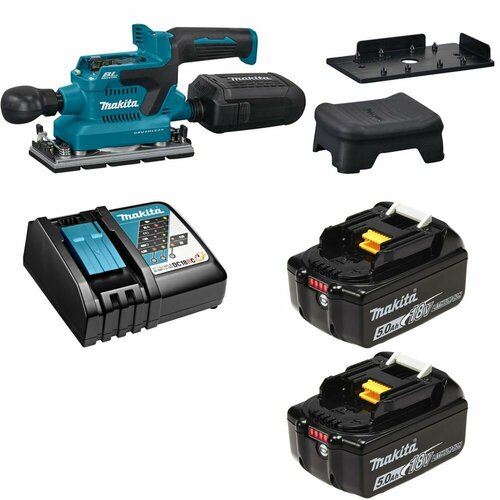 Аккумуляторная вибрационная шлифовальная машина LXT 18В акк 2x5Ач и зу Makita DBO381URTE 4478000₽