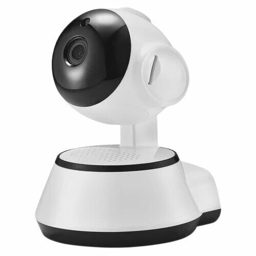 Беспроводная IP Wi-Fi видеокамера /Камера с обзором 360 ночной съемкой и датчиком движения( TF карта белый)