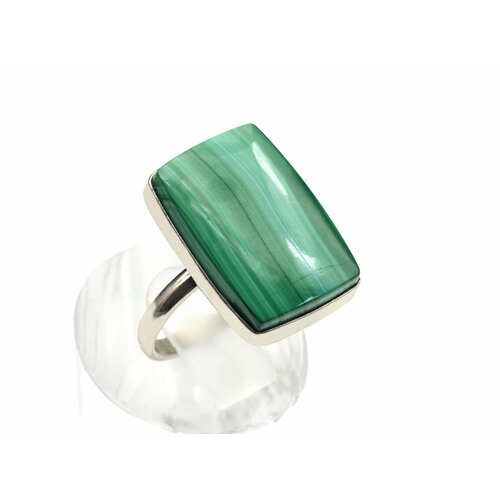 Кольцо, малахит, размер 19.5, зеленый