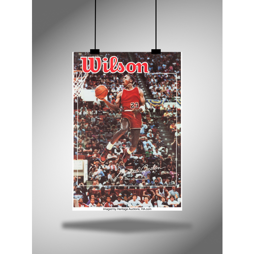 Постер плакат интерьерный на стену баскетбол Майкл Джордан 2 А3