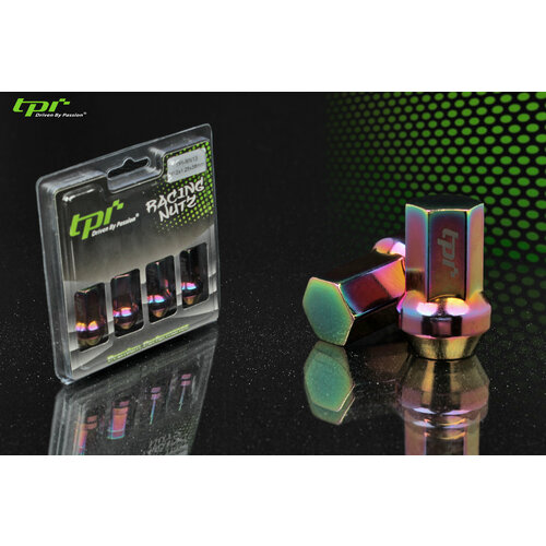 Гайки колесные 12*1,25*38 конус, 4 шт, сталь, поляризованные TPI-RN13