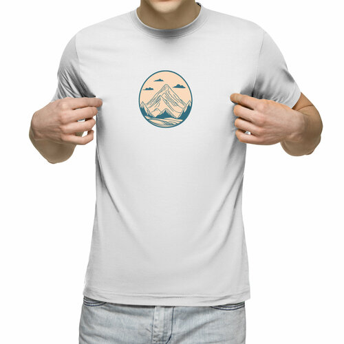 Футболка Us Basic, размер S, белый мужская футболка портрет девушки фэшн лайн арт принт m белый