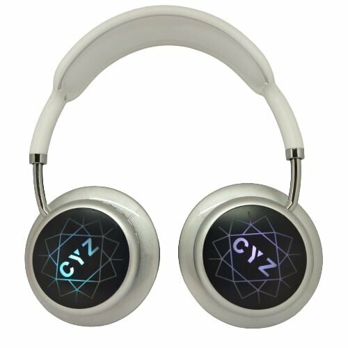 Светящиеся наушники с LED индикатором беспроводные полноразмерные наушники CYZ-MAX22 Pro объёмный звук белый Wireless Headset Bluetooth 50 1799₽