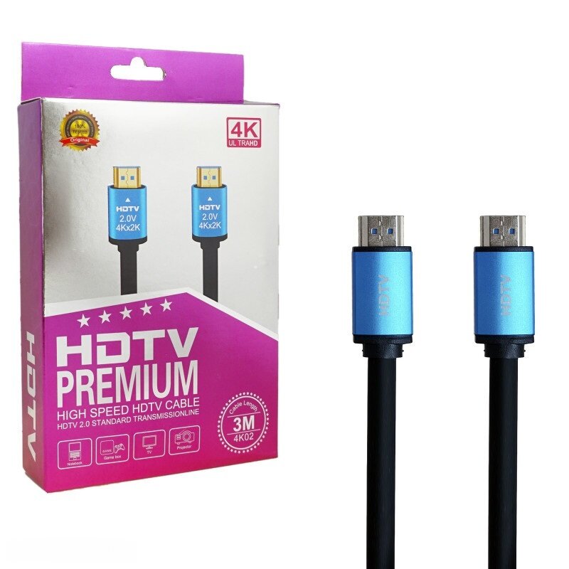 Кабель HDMI 2.0V 4K 3M с экранированием