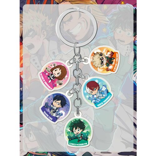 Брелок Персонажи аниме, зеленый, коралловый