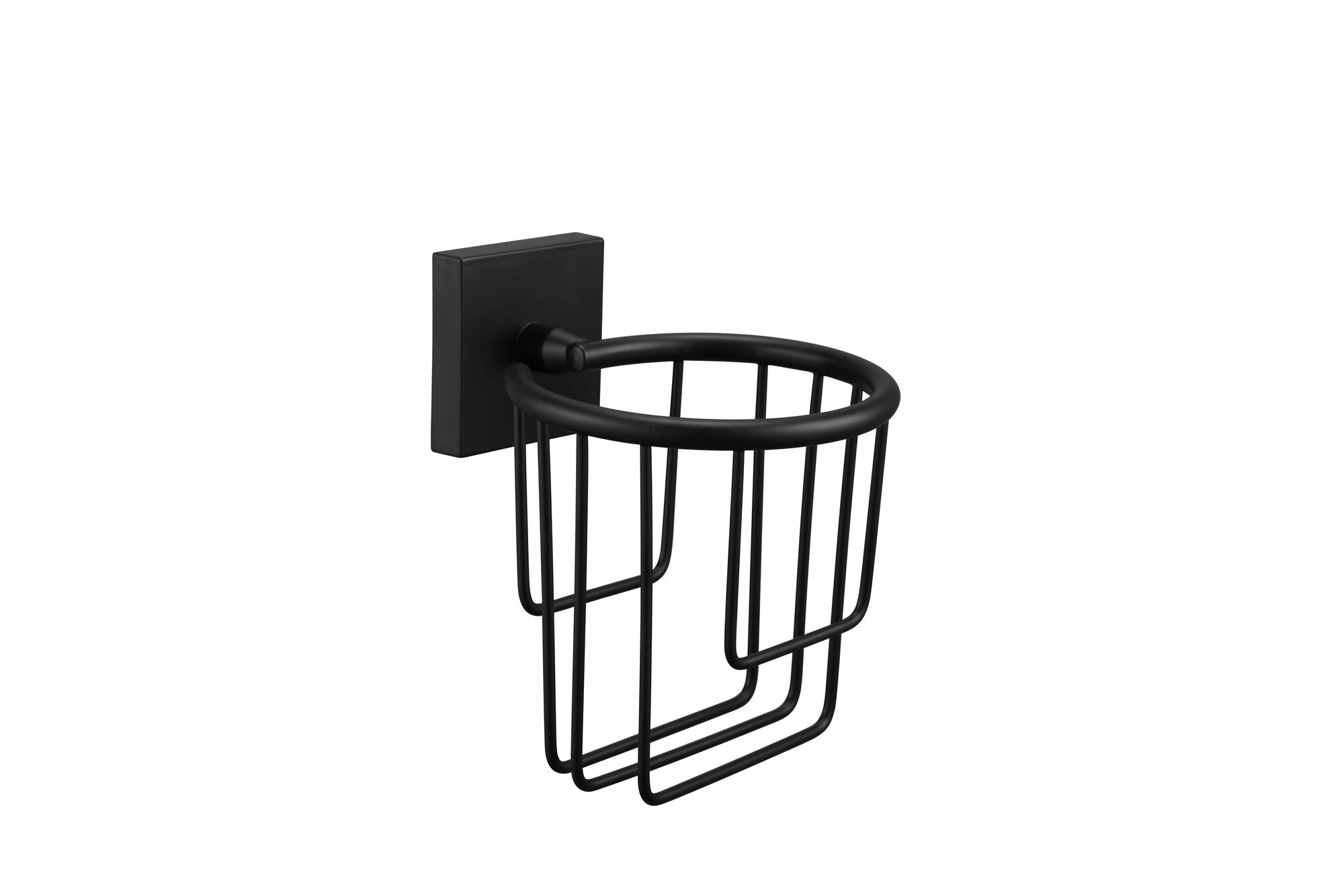 фото Держатель для освежителя воздуха настенный в ванную комнату и туалет Rainbowl 2732-BP, цвет черный матовый