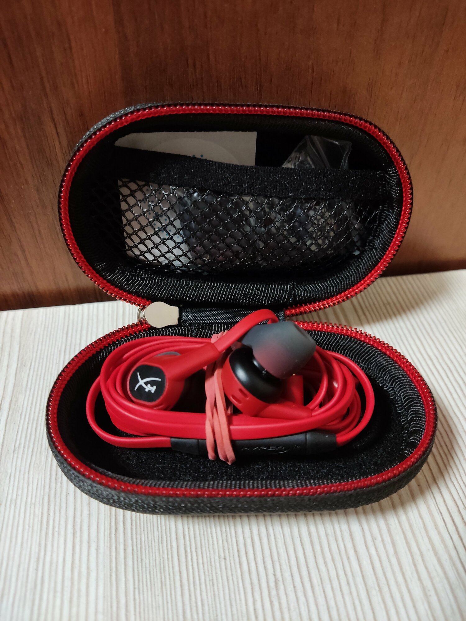 Наушники с микрофоном HYPERX Cloud Earbuds, 3.5 мм, вкладыши, красный [hx-hsceb-rd] - фото №18