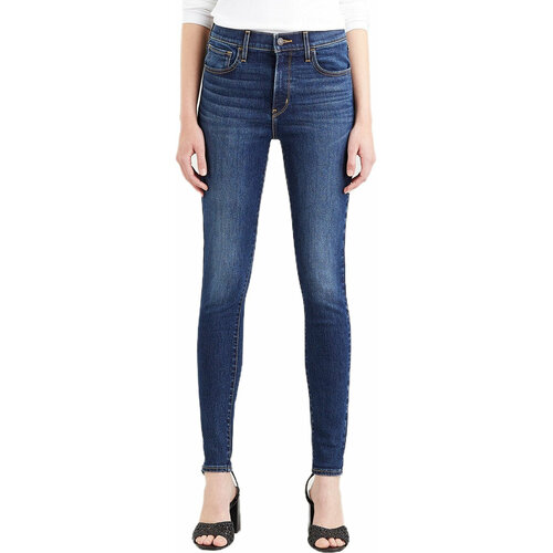фото Джинсы зауженные levi's women 720 high rise super skinny jeans, размер 23/30, синий