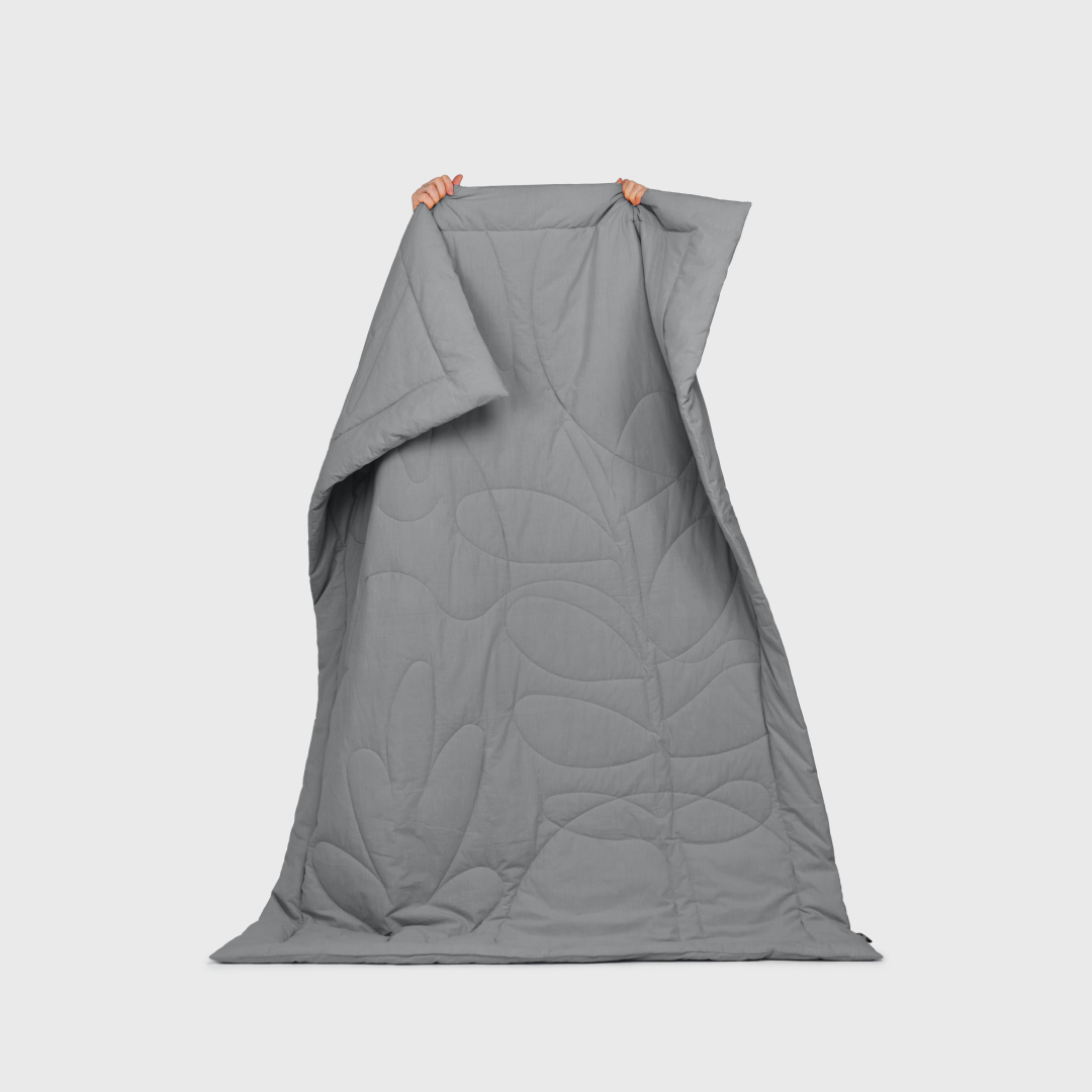 Одеяло MORФEUS - «YURA 1.5» из вареного хлопка - Серый - фотография № 3