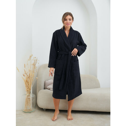 фото Халат xalat.me, размер 44-46, черный