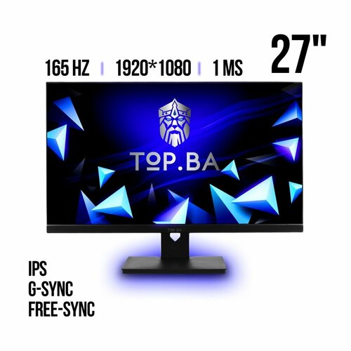Монитор игровой ТОР ВА 27 IPS 19201080 165 Гц 1 мс G-Sync FHD черный 1859000₽