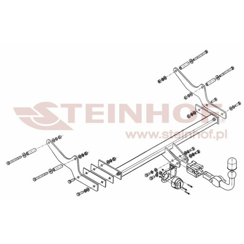 Фаркоп (ТСУ) Steinhof для Renault Laguna III универсал 2007-2020 (арт. R-091)