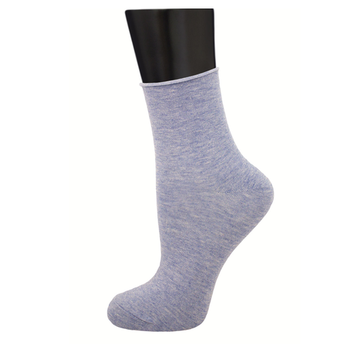 Женские носки ГРАНД средние, ослабленная резинка, 5 пар, размер 23-25, голубой